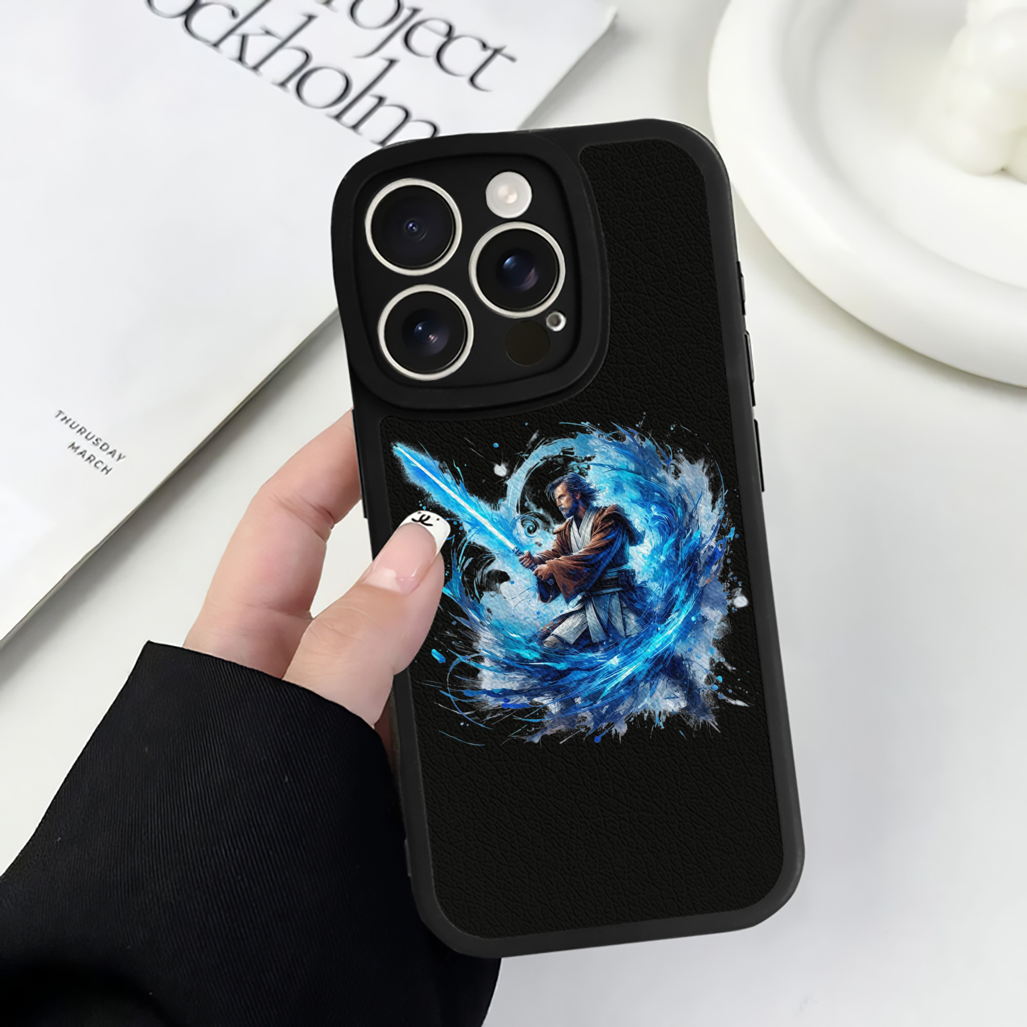 （画像用） スター・ウォーズ Star Wars 【iPhone 16シリーズ対応】シリコンスマホケース（レザー調） 材質：シリコン